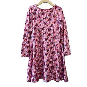 MILKSHAKE Girls Floral Skater Dress 7 Pink Flowers Soft Viscose Spring Girl